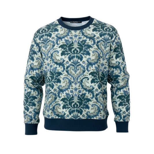 84c19 DOLCE&GABBANA ドルチェアンドガッバーナ ドルガバ D&G 長袖スウェット クルーネック 花柄 メンズ 男性用 44 ネイビー コットン100％u02t