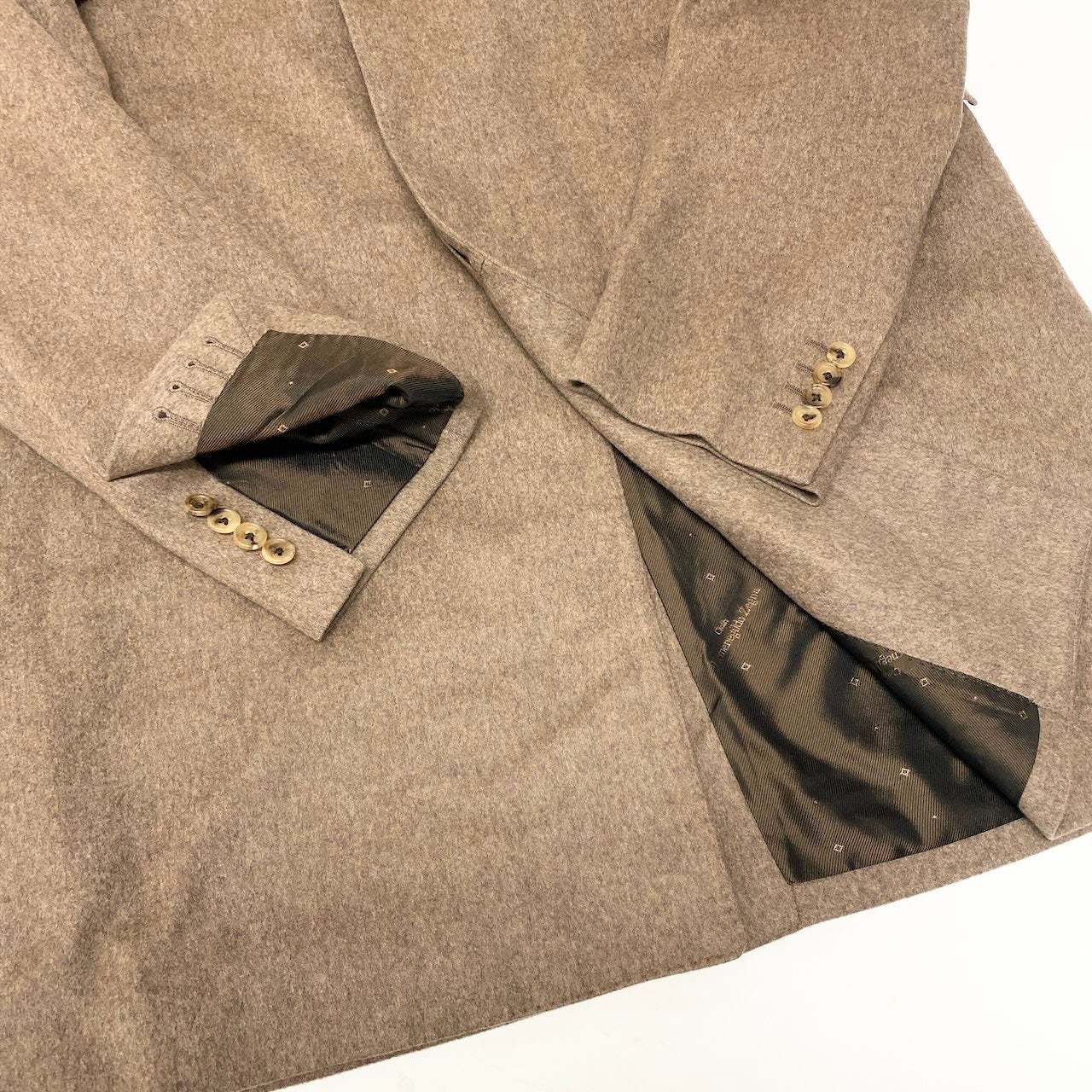 50e8 Ermenegildo Zegna エルメネジルド ゼニア カシミヤチェスターコート ジャケットコート オンワード樫山 Royal Custom ブラウン カシミヤ100％ メンズ 男性用u02t