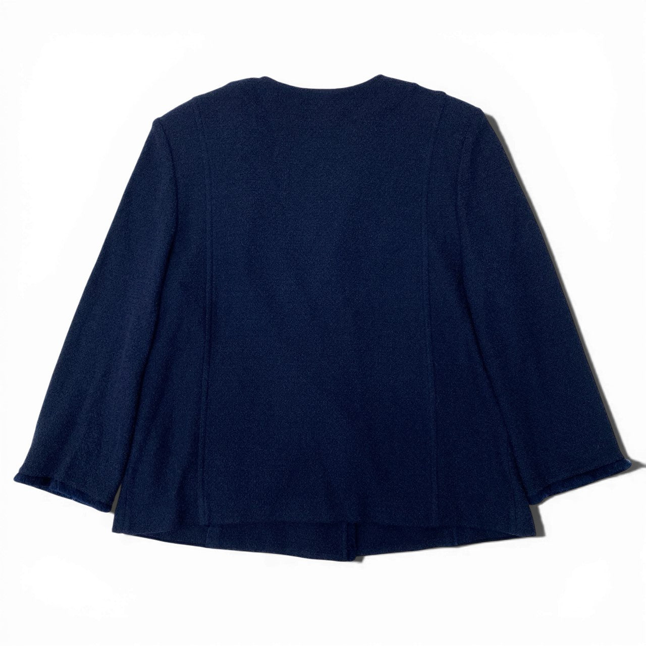 16a16【新品】ST.JOHN セントジョン スプリング ツイードジャケット 短丈ショートジャケット サイズ8 ネイビー レディース 女性用k02i