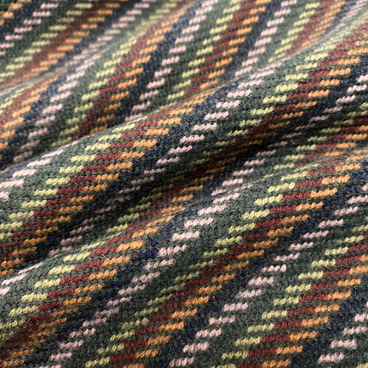 13f15 YVES SAINT LAURENT イヴサンローラン テーラードジャケット ストライプ柄 刺繍 サイズＭ マルチカラー ウール100％ レディース女性用u02t