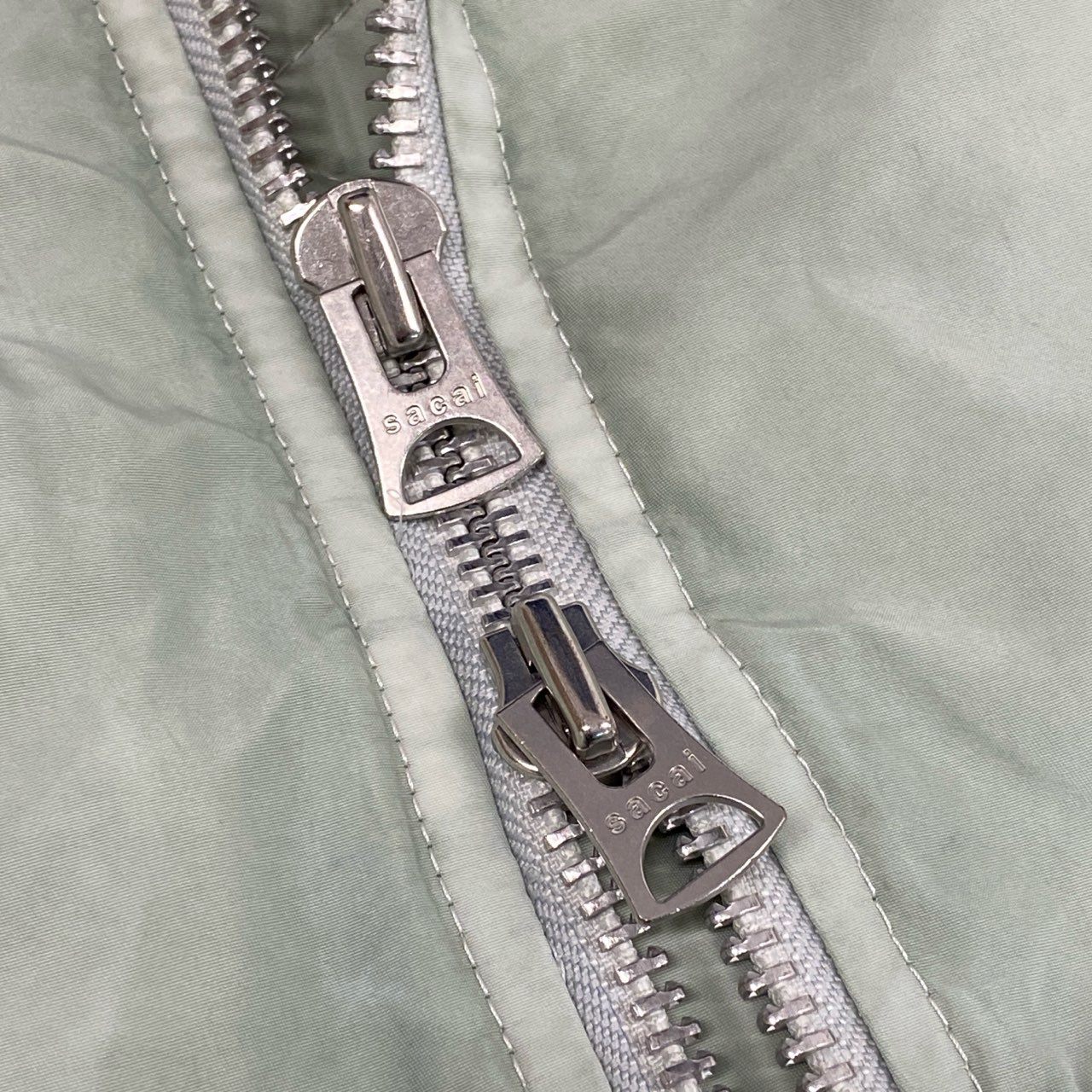 55L23 sacai サカイ 24AW Garment Dye Rip × Nylon Twill BL ドッキングナイロンジャケット アウター 24-03495M 1サイズ カーキ系 メンズo07t