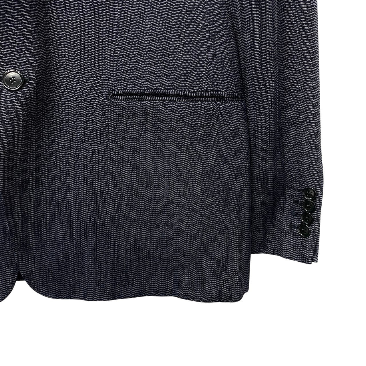34e16 ARMANI COLLEZIONI テーラードジャケット ヘリンボーン柄 イタリア製 50サイズ グレー系 メンズ 男性用u02t