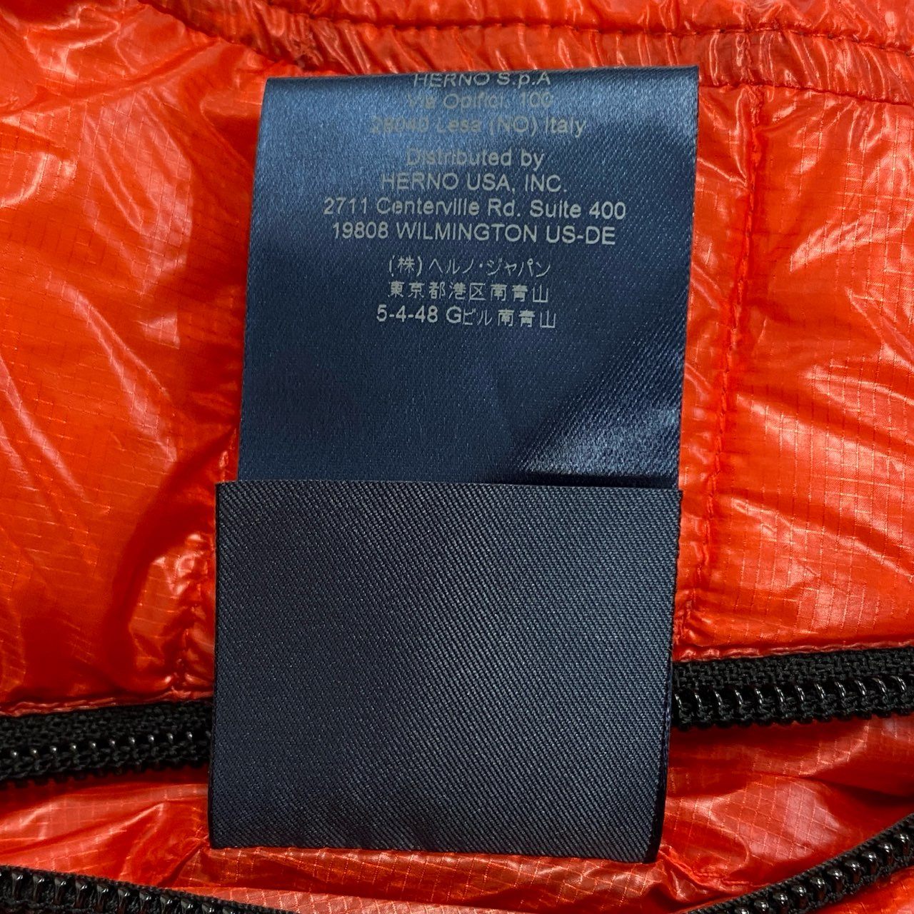 41j29 HERNO ヘルノ ライトダウンベスト ダウンジャケット アウター フード着脱可 17478-16333-3 48サイズ オレンジ メンズu02t