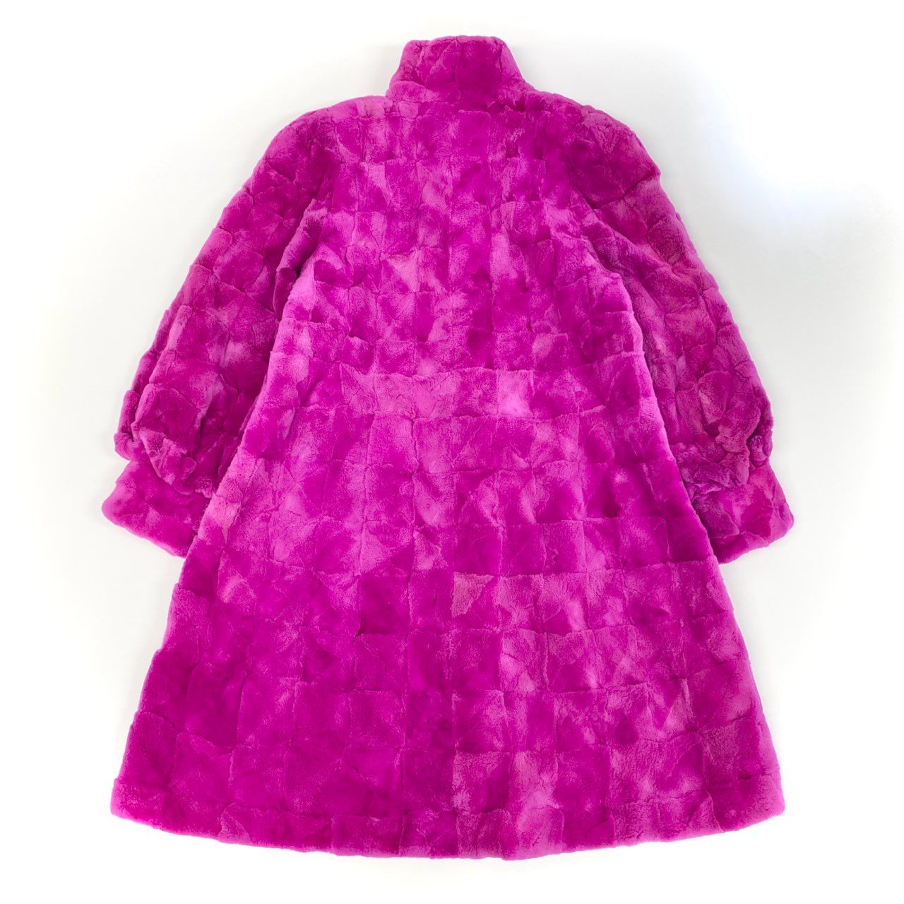 85k4 《超希少》 シェアード 染めミンク 超ロングコート 102cm ピンク 最高級本毛皮 MINK FUR COAT レアカラーt18r