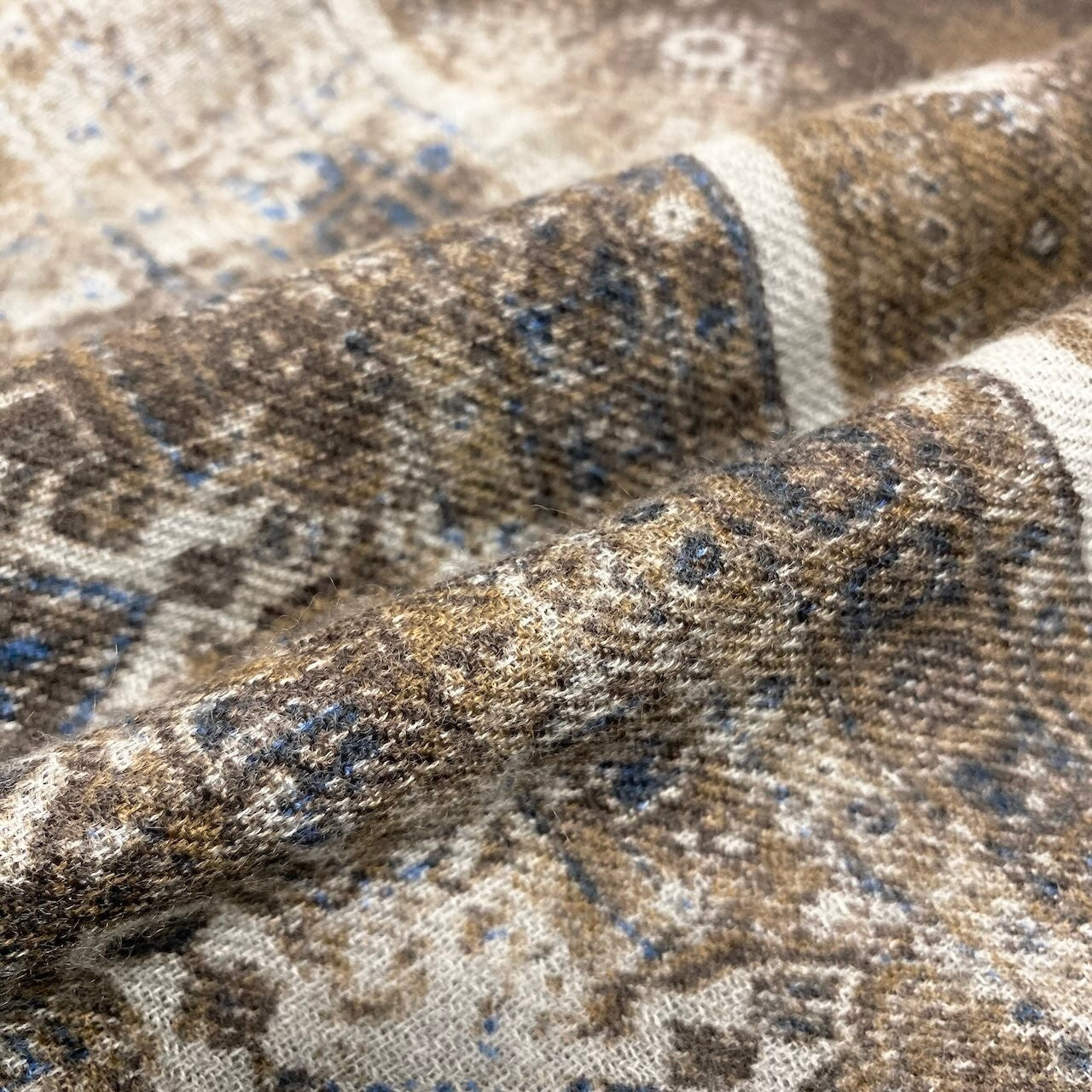 13e8 【美品】  Loro Piana ロロピアーナ 大判ストール ショール フリンジ 総柄 マルチカラー カシミヤ100％ ユニセックス 男女兼用u02t