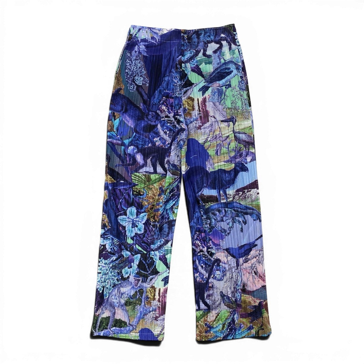 If24 PLEATSPLEASE プリーツパンツ AURORA JUNGLE PP33JF724 3 ブルー系 ポリエステル100％ レディース 女性用u02t