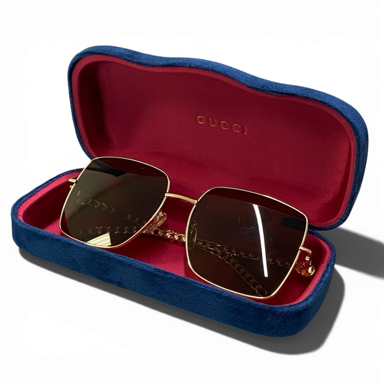 b15 《美品》 GUCCI グッチ ハリウッドコレクション GG サングラス アイウェア ブラウン ゴールド レディースta1