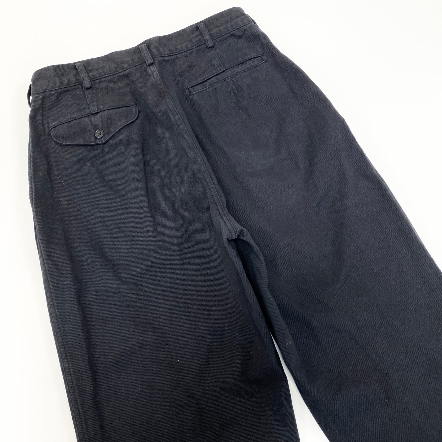 21i29 COMME des GARCONS HOMME PLUS コムデギャルソン オムプリュス タックパンツ コットンパンツ ボトムス AD1991 日本製 05012M Mサイズ ブラック メンズo07t