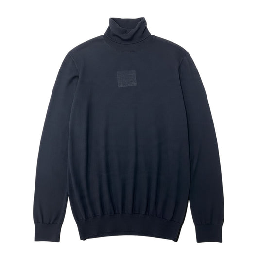 47j16 【未使用】 HERMES エルメス カシミヤブレンド タートルネック ニットセーター サイズXL ブラック メンズu02t