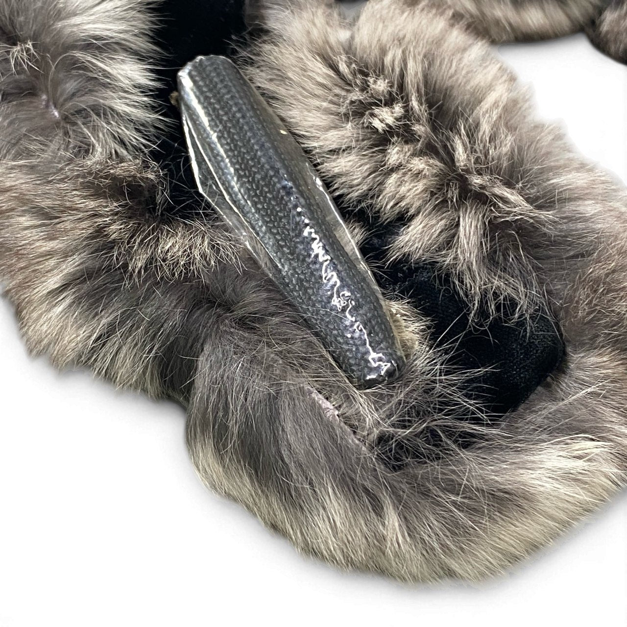 d23 【美品】 FOXEY BOUTIQUE フォクシーブティック ティペット ファーティペット マフラー グレー系 ホワイト系 チンチラ100％ レディース 女性用u02t