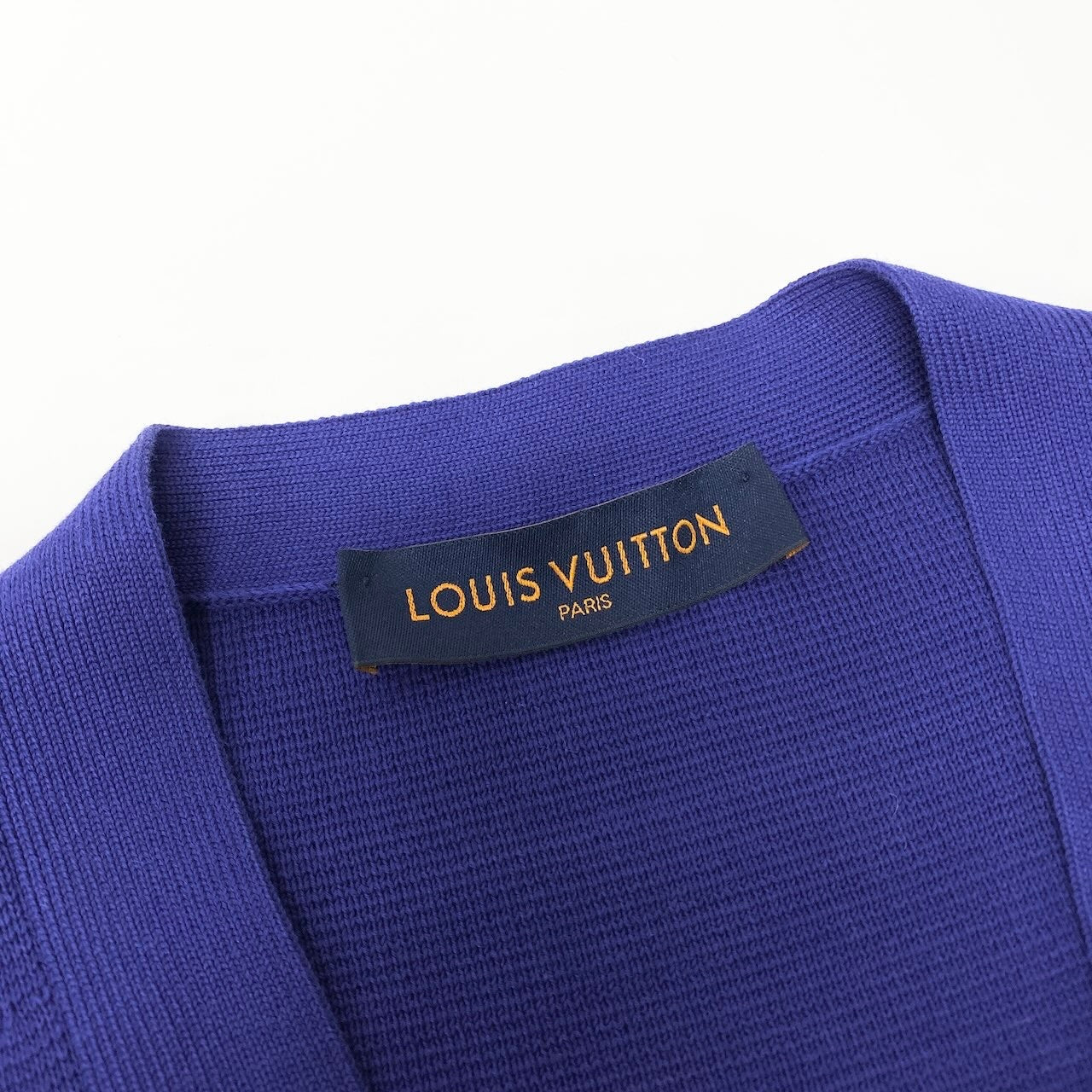 80d13 LOUIS VUITTON ルイヴィトン ピンフック ヴァージルアブロー ニットカーディガン サイズL パープル メンズ トップスk02i