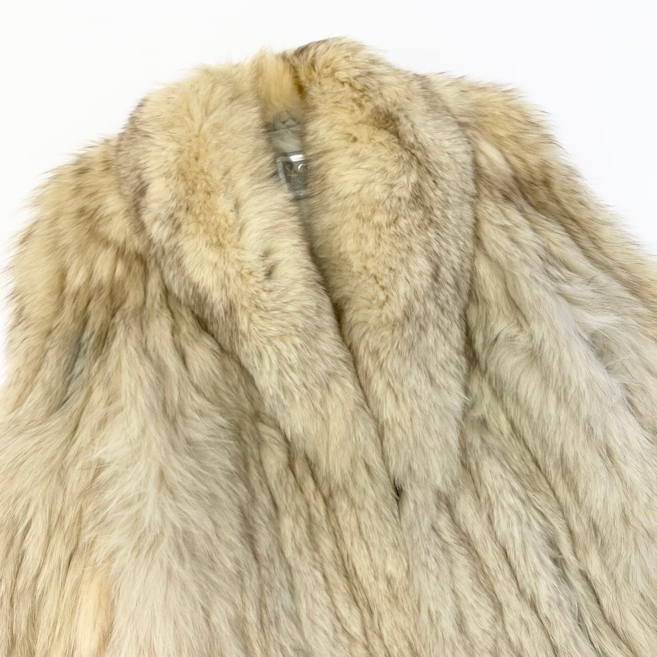 14c21 SAGA FOX サガフォックス 銀サガ ブルーフォックス ファーコート サイズ9 ホワイト 本毛皮 Blue Fox Fur Coatt18r