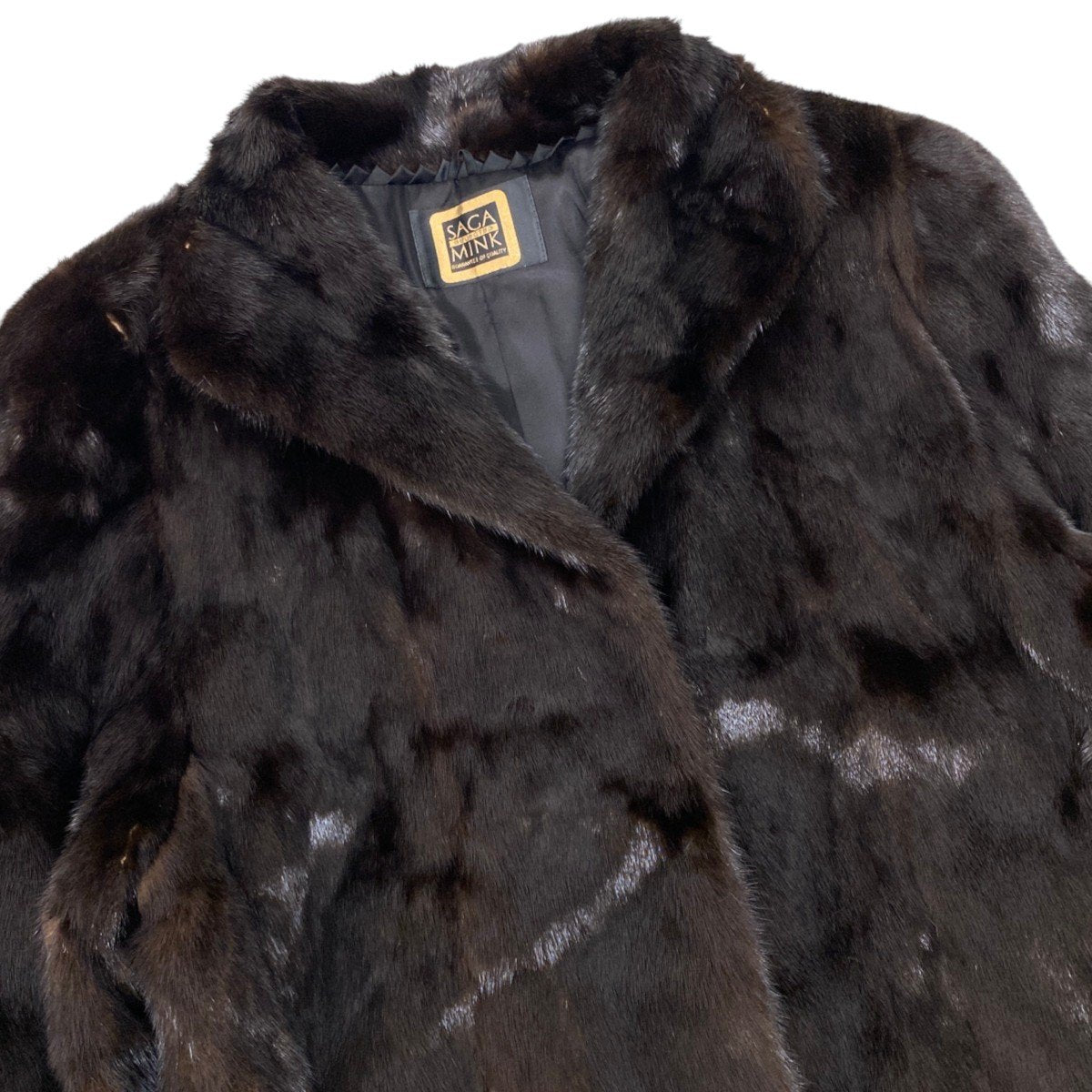 76i24 SAGA MINK サガミンク 金サガ ダークミンク ファーコート サイズ3 ダークブラウン 本毛皮 Dark Mink Fur Coat リアルファーt18r