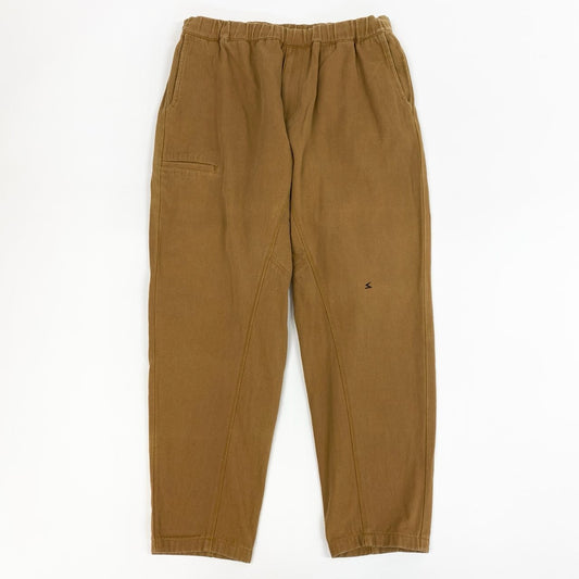 46j3 UNDERCOVER アンダーカバー Co/Liツイルイージーパンツ ボトムス 日本製 PRE-COLLECTION ワンポイント刺繍 UP1D4506 3 キャメル コットン メンズo07t