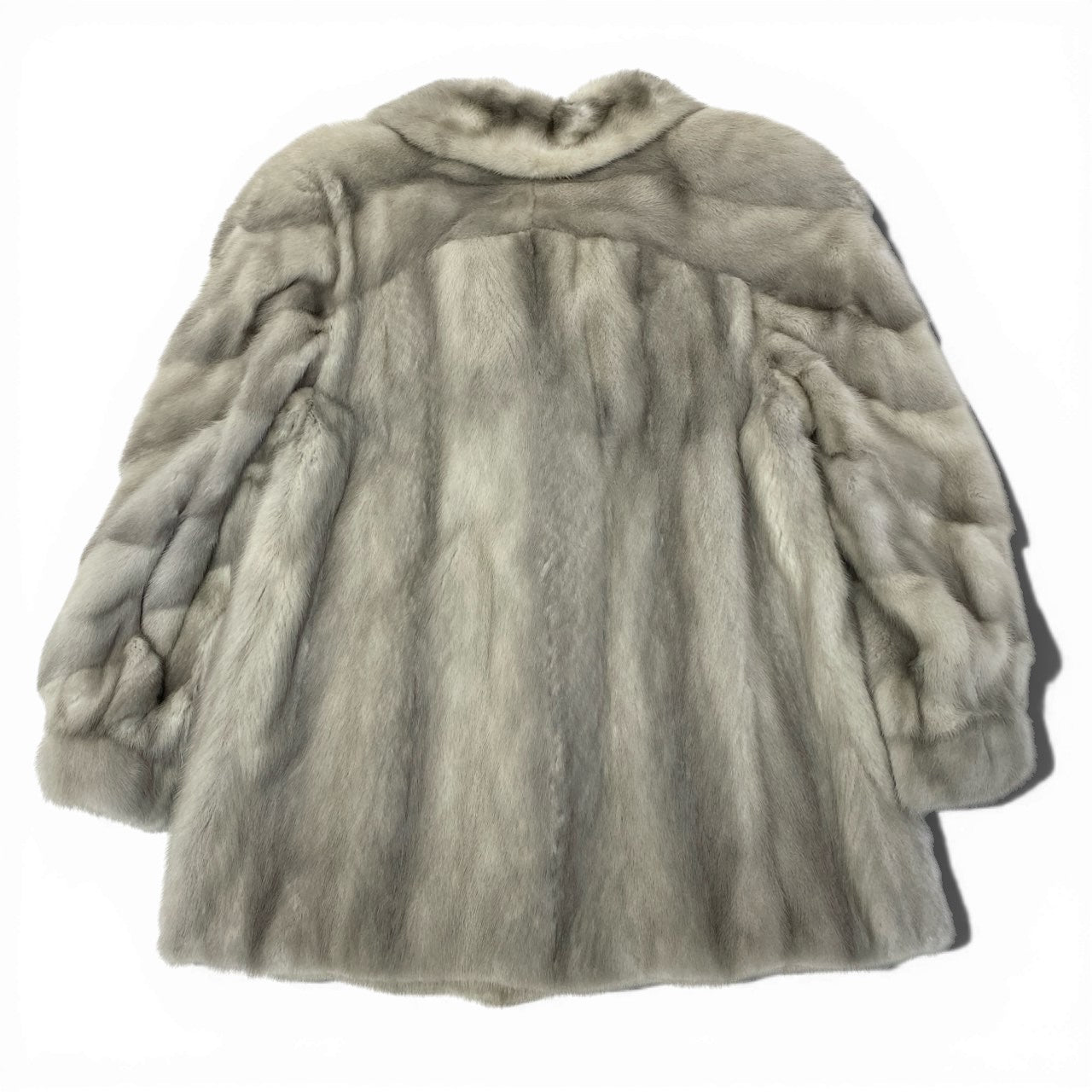 21a24 SAGA MINK サガミンク 金サガ サファイアミンク ファーコート サイズM シルバーグレー 最高級本毛皮 Sapphire Mink Fur Coatt18r