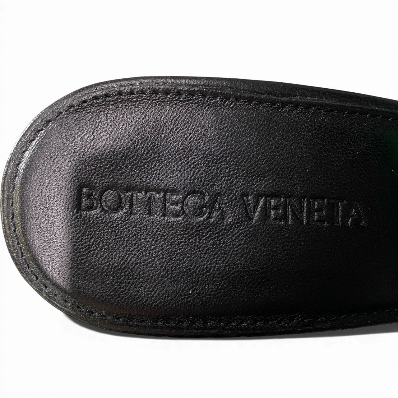b2 《極美品》 BOTTEGA VENETA ボッテガヴェネタ LIDO リド イントレチャート ヒールサンダル サイズ39 ブラック レザー シューズ 箱 保存袋t18r