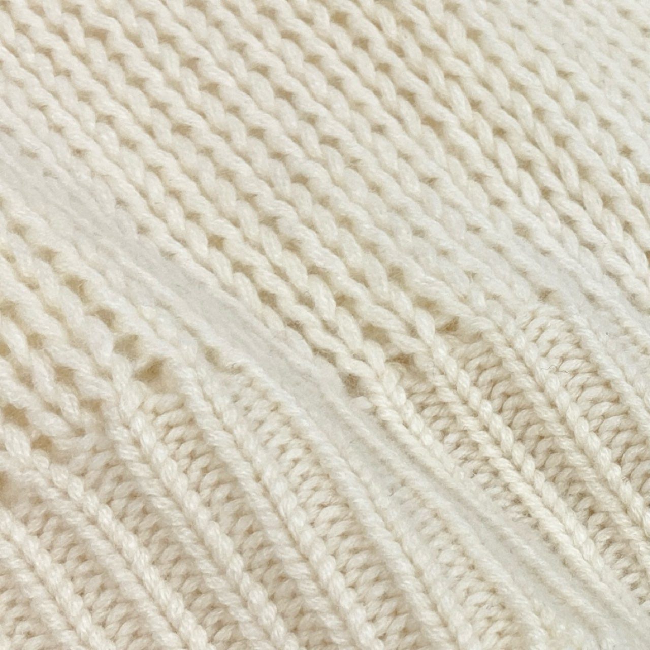 75b27 CELINE セリーヌ カシミヤ100 ニット セーター ローゲージ ショルダーボタン M クリーム系 カシミア レディースu02t