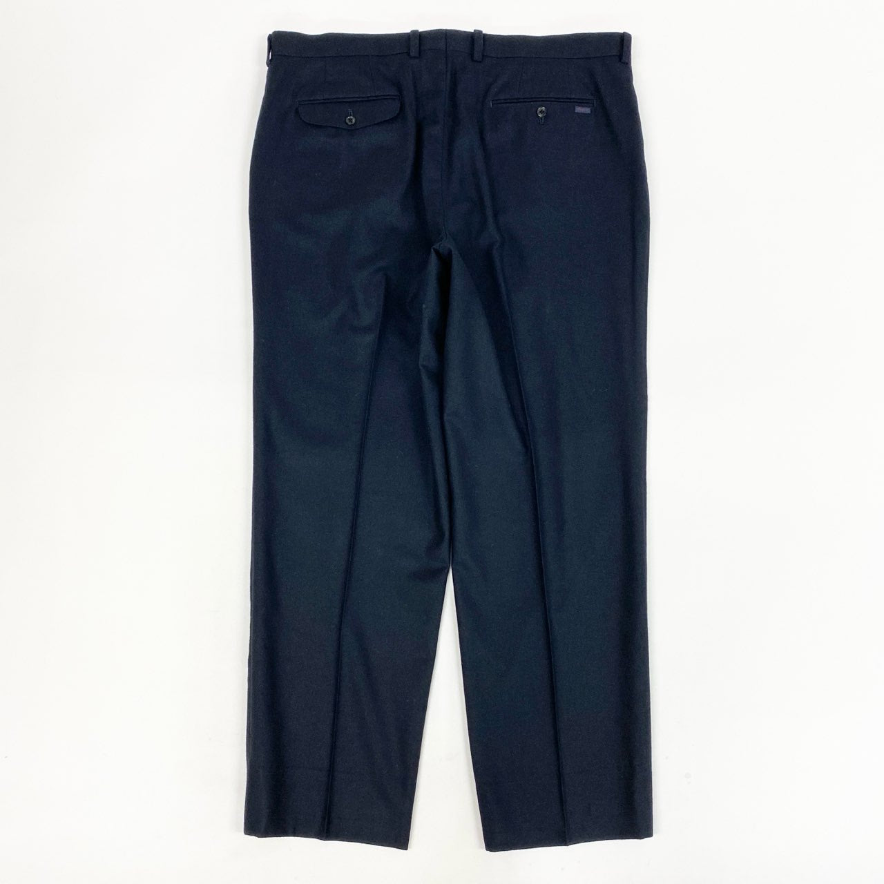 6L17 【美品】 Papas パパス カシミヤ混 スラックスパンツ テーパード ボトムス 56 2XL ダークネイビー ウールカシミヤ メンズu02t