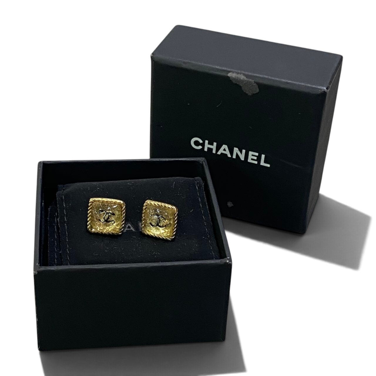 h29 CHANEL 2000 クルーズ ココマーク スクエア ピアス ゴールド レディース 女性用ta1