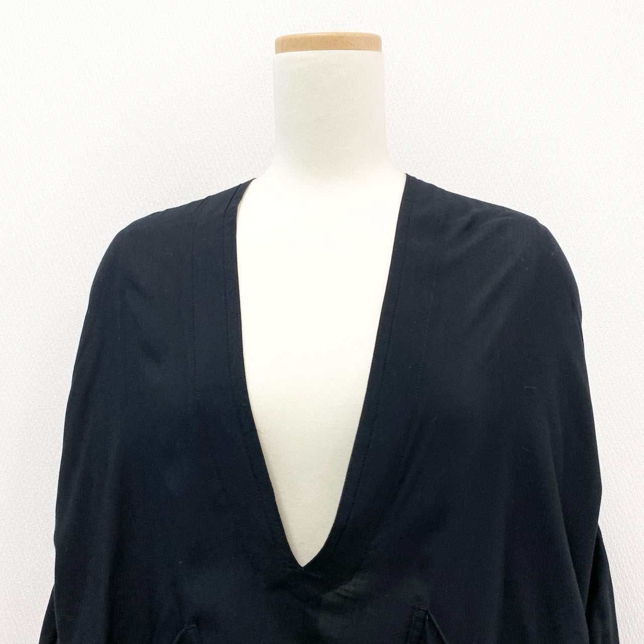 15K18 Y`s ワイズ TAKESHI KOSAKA タケシコサカ Vネックシャツ プルオーバー 長袖 ドルマンスリーブ レディース 女性用  YO-B48-230 2 ブラック レーヨン100％u02t