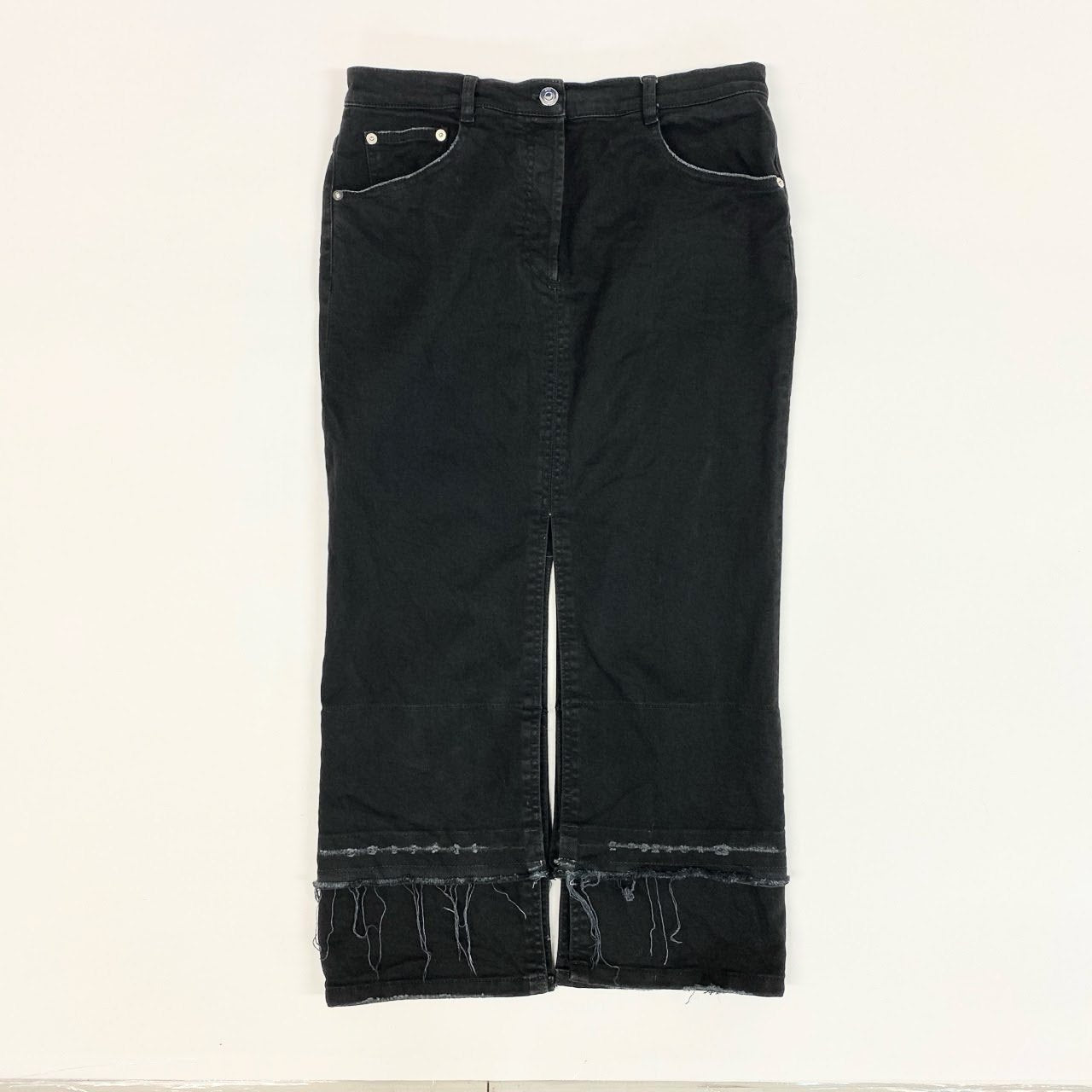 74k4 N°21 numero ventuno ヌメロ ヴェントゥーノ スリット デニムスカート ボトムス イタリア製 22AW-C032-0068 40 ブラック コットン レディースo07t