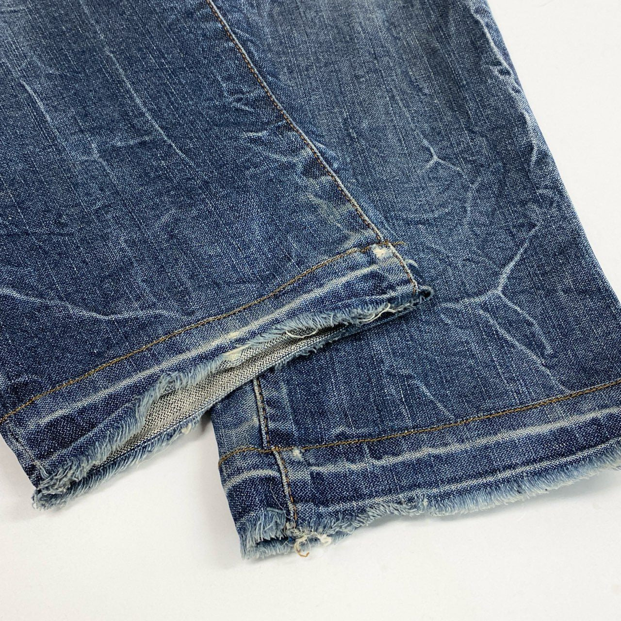 83L19 DOLCE&GABBANA ドルチェアンドガッパーナ 00`s vintage デニムパンツ ジーンズ イタリア製 USED加工 ストレッチ○ メンズ 紳士服 30/44 インディゴk02i