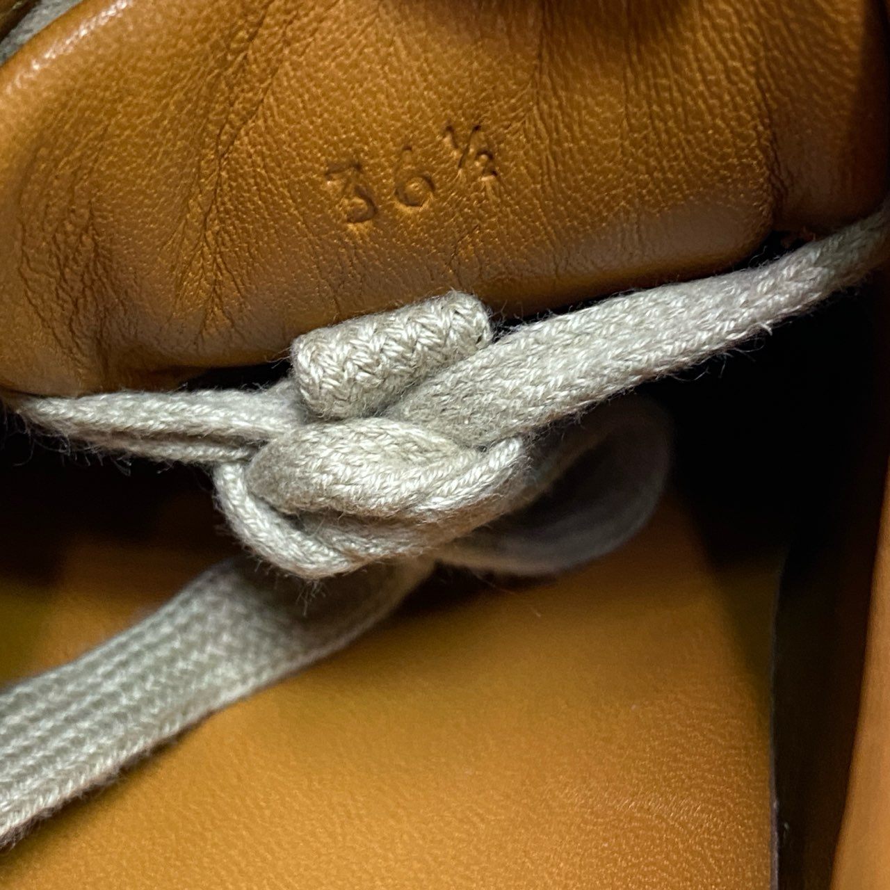7b7 HERMES エルメス クイック ローカットスニーカー レザーシューズ Hロゴ レースアップ 36 1/2 ベージュ スエードレザー