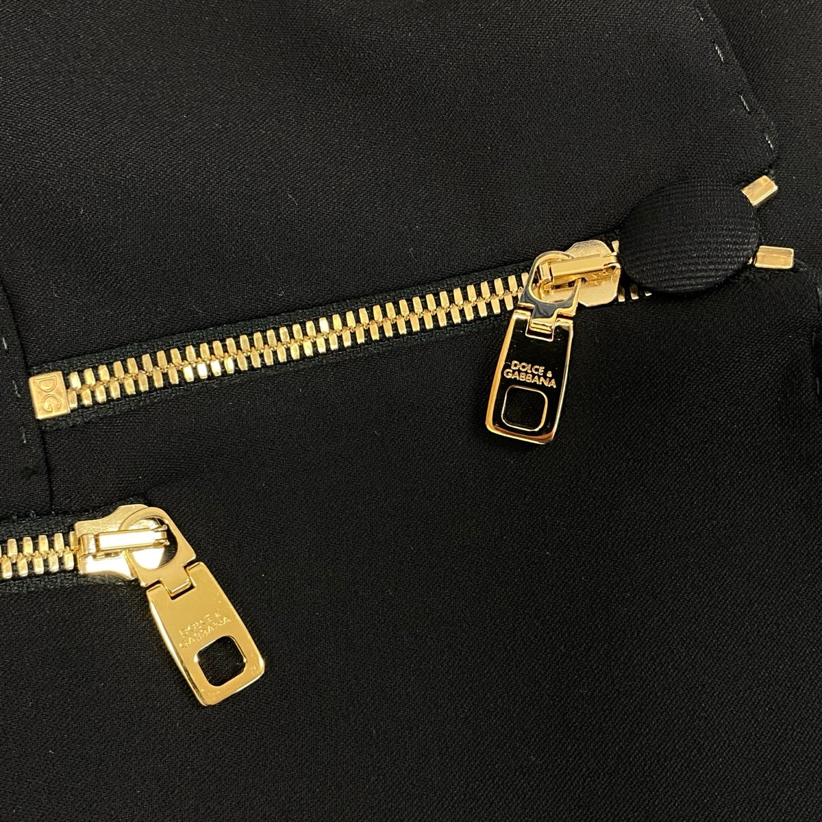 h31 【美品】DOLCE&GABBANA テーラードジャケット ジップデザイン イタリア製 36サイズ ブラック レディース 女性用k02i
