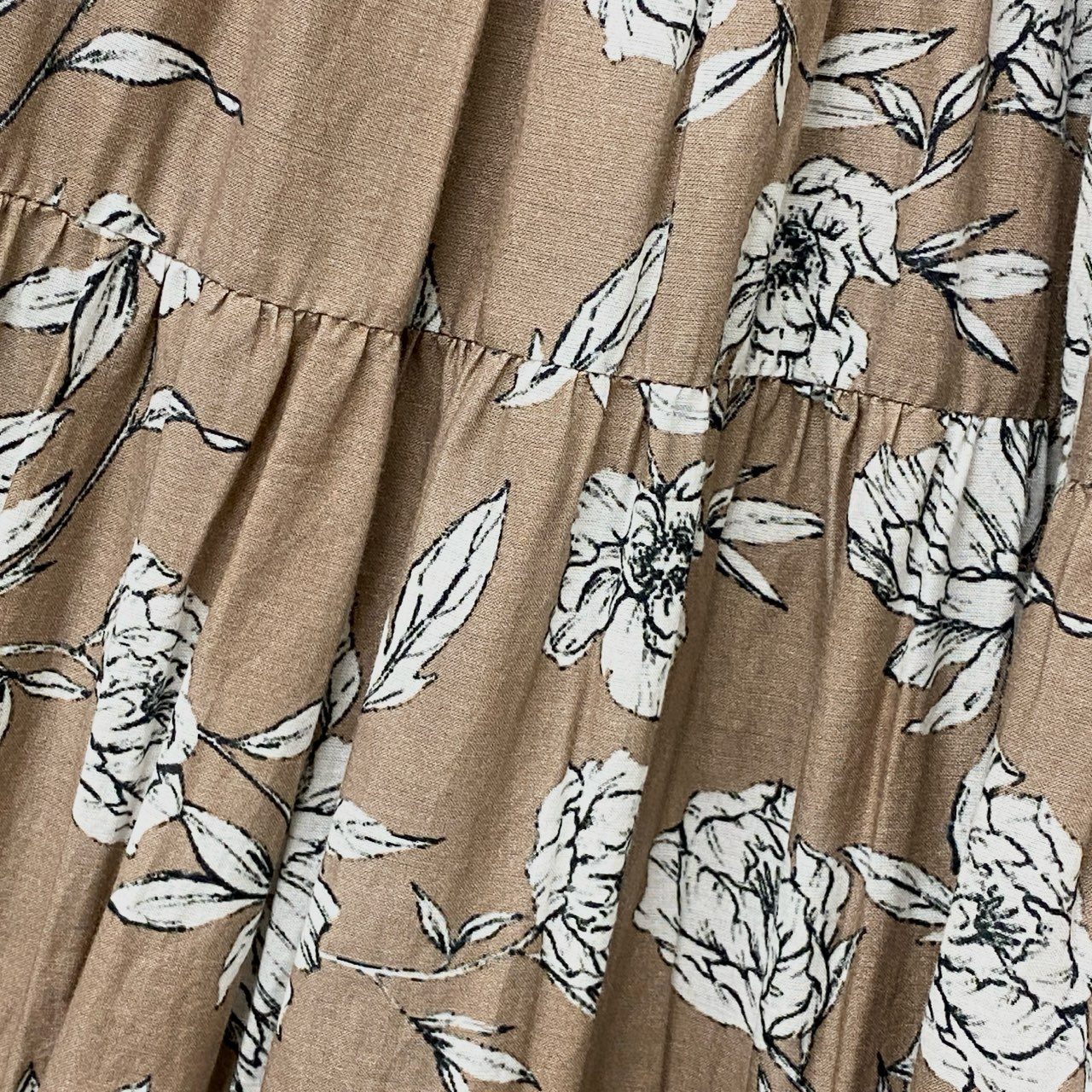 45c6 MARIHA マリハ 草原の虹 ティアードワンピース ノースリーブワンピース フレア 38 ピンク コットン レディースu02t