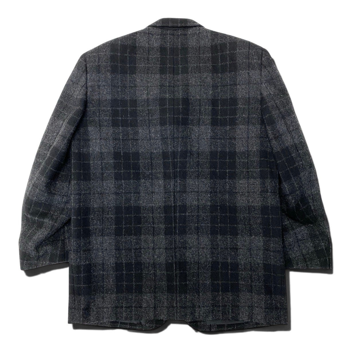 54h22 COMME des GARCONS HOMME コムデギャルソン 4つボタン チェック柄 テーラードジャケット サイズM ブラック D-TK9210t18r