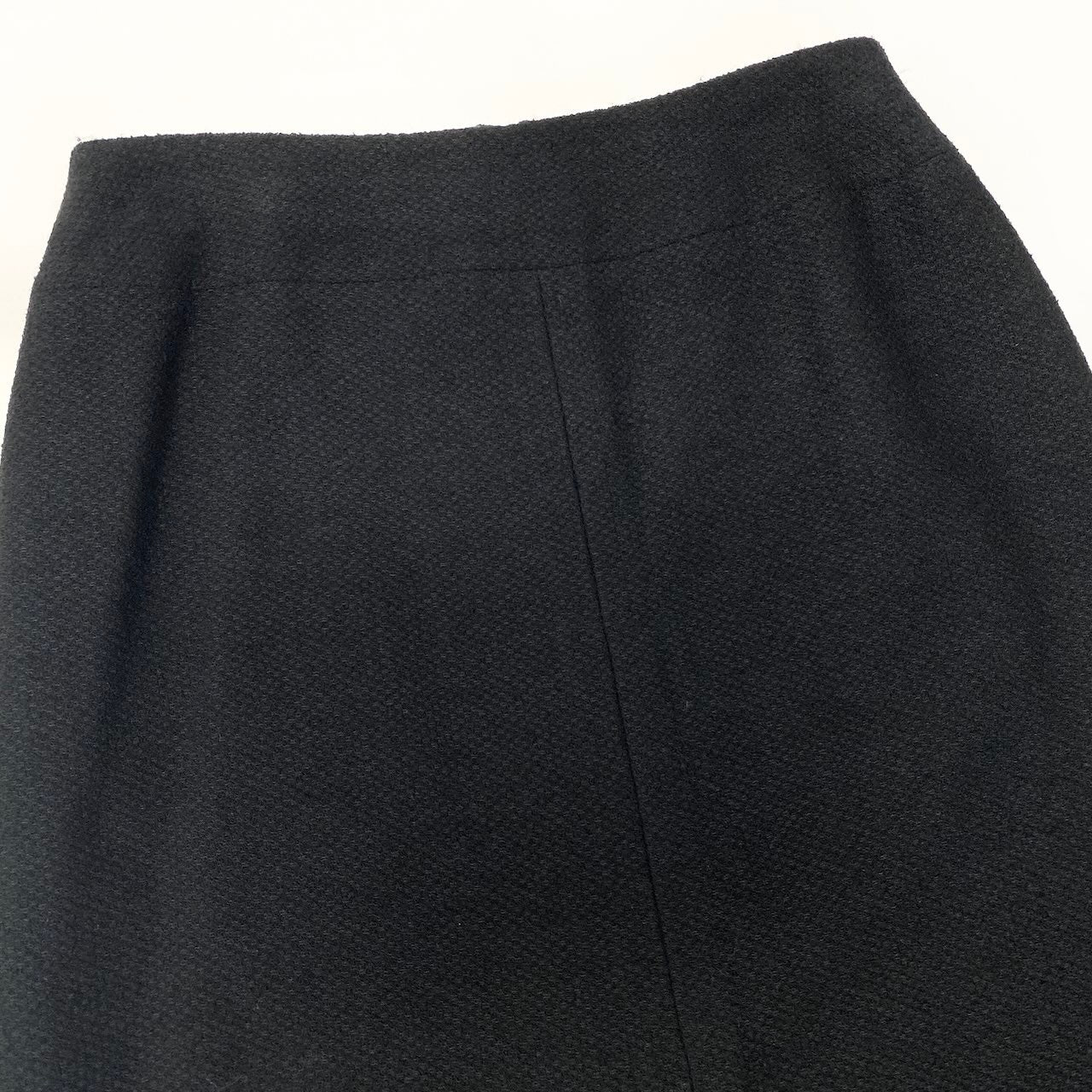 Cd23 CHANEL BOUTIQUE シャネル 1997年 ウールスカート 膝丈スカート  サイズ40 ブラック レディース 女性服u02t