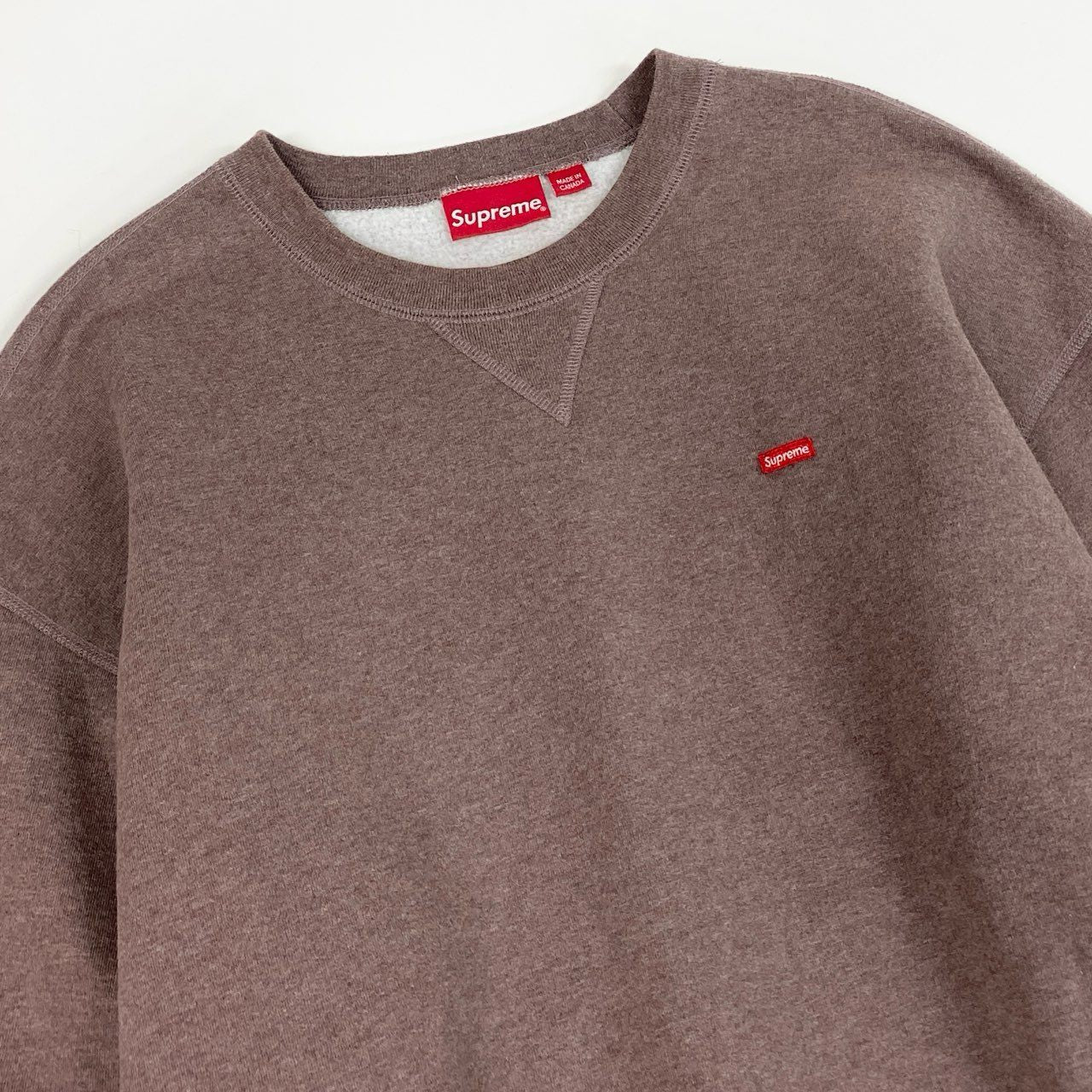 78a19 Supreme シュプリーム 23aw Small Box Crewneck スモール ボックス クルーネック スウェット 裏起毛 トレーナー メンズ XL ヘザーモーブu02t