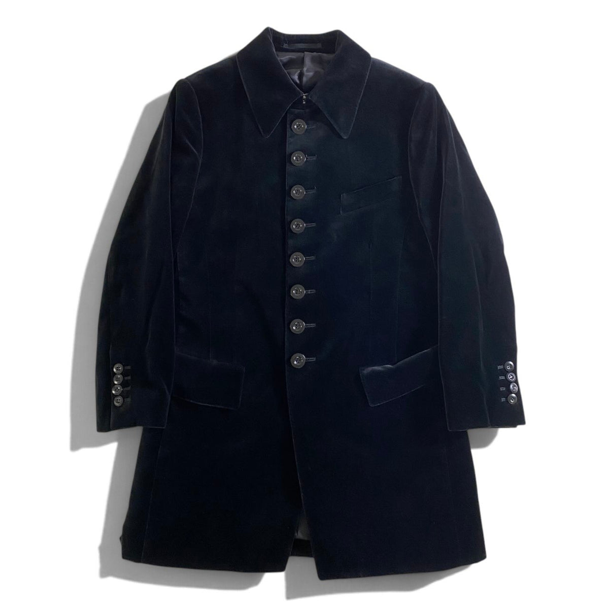 26j20 【美品】 Paul Smith LONDON ポールスミス ベロア ジャケットコート アウター サイズL ブラック メンズ 紳士服u02t