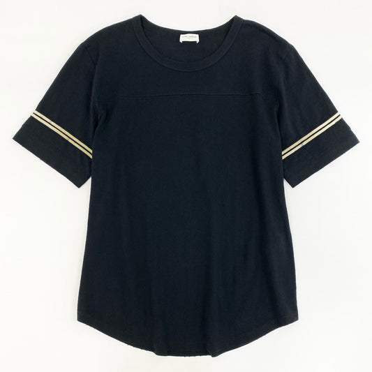46f30 SAINT LAURENT サンローラン Signature Destroyed Tee カットソー Tシャツ 624992 M ブラック ダメージ加工 イタリア製