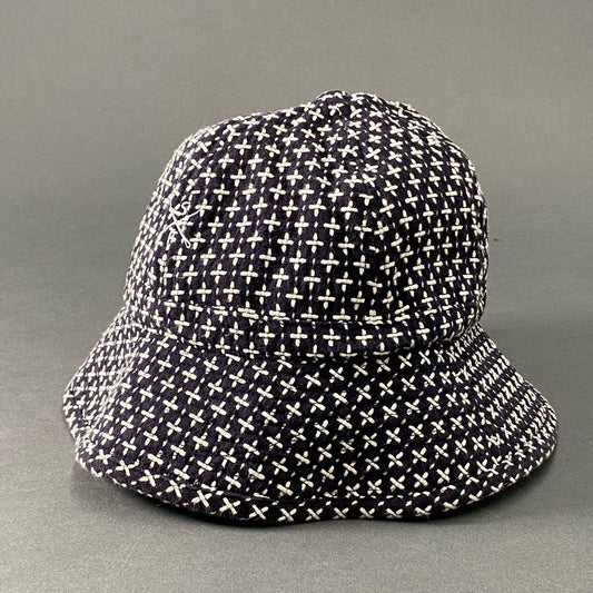 h2 Sasquatchfabrix. サスクワァッチファブリックス BUCKET HAT バケットハット 刺し子 ロゴ刺繍 16SS-GOH-002 Lサイズ ブラック