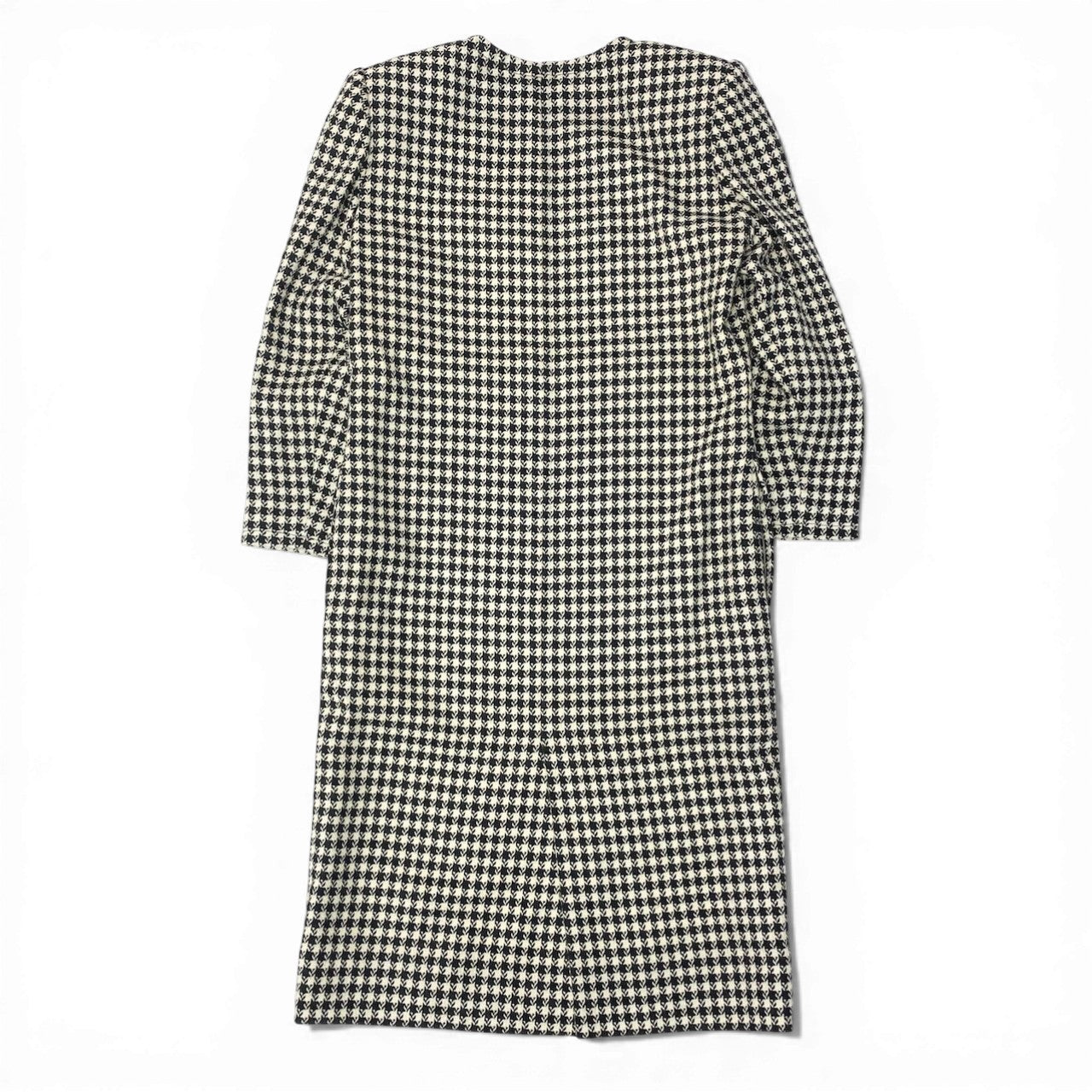 48c18 GIVENCHY ジバンシィ ウールワンピース ロングワンピース 千鳥格子柄 レディース 女性服 サイズ8 ブラック ホワイト バイカラーu02t