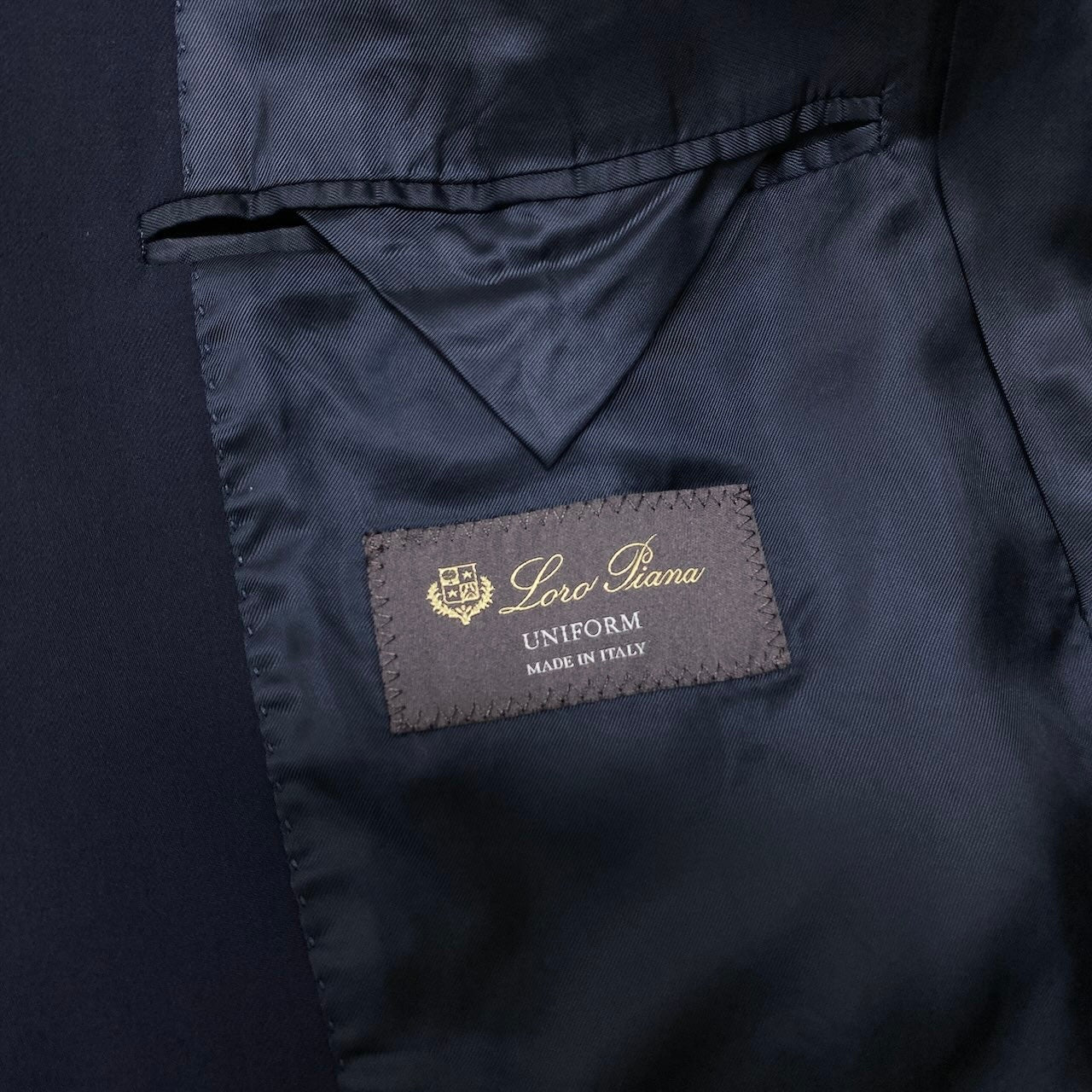 91g27 《美品》 Loro Piana UNIFORM ロロピアーナ オリジナル スーツ テーラードジャケット サイズ44 ダークネイビー フォーマル ビジネスt18r