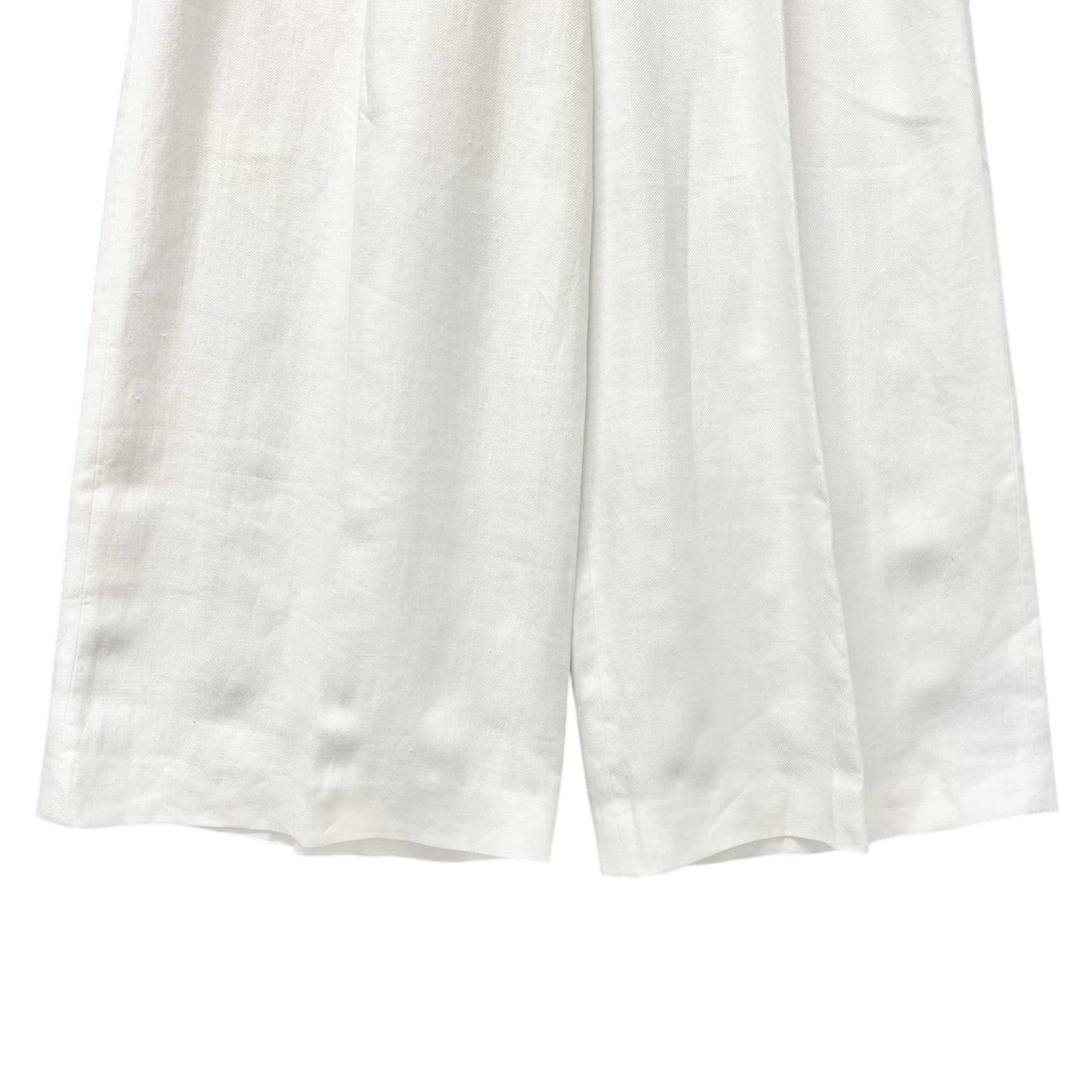 42c26 【新品保管品】 PESERICO ぺセリコ ワイドパンツ タグ付 イタリア製 リネンパンツ 春夏 レディース 女性用 42 ホワイトu02t