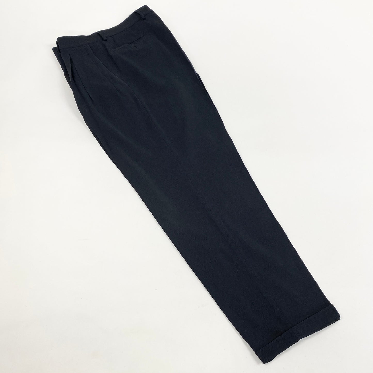 52l20 GIORGIO ARMANI ジョルジオ アルマーニ イタリア製 ダブルプレスト セットアップ スーツ ジャケット パンツ 48 ネイビー ウール メンズo07t