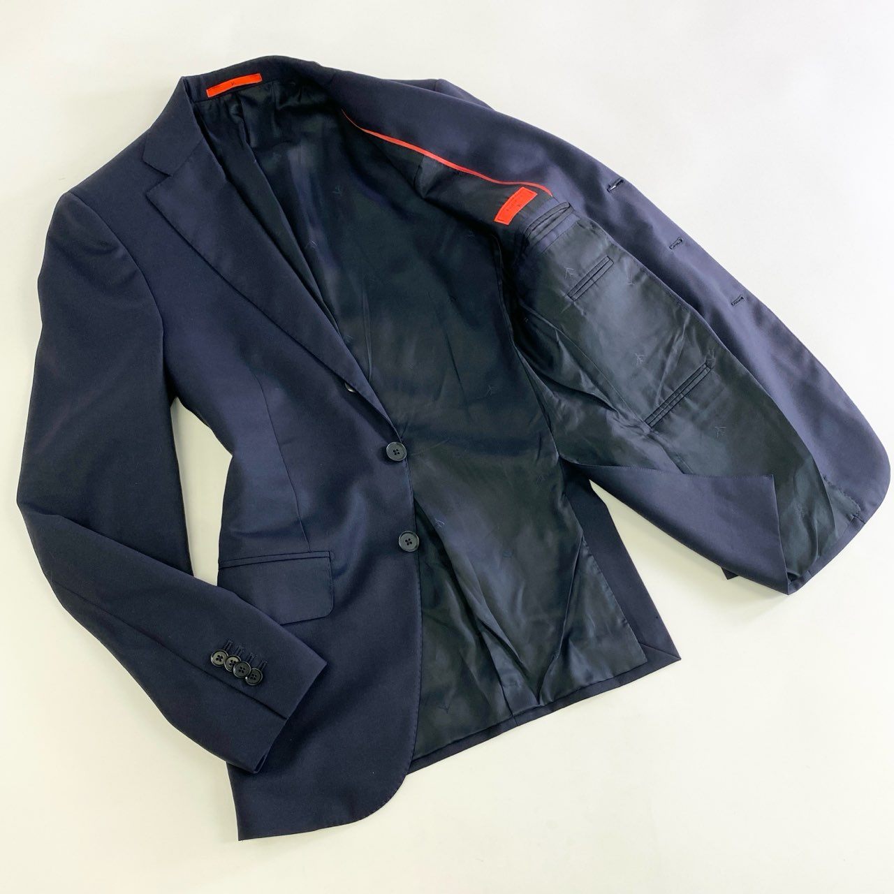 39k13 ISAIA イザイア 3B テーラードジャケット ドレスジャケット サイズ42 8R ネイビー メンズ 男性用 本切羽