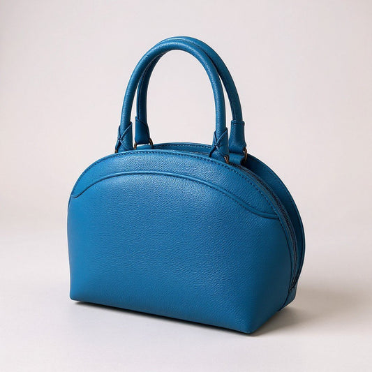 ha5｟美品》 MORABITO モラビト DIANE ディアンヌ ハンドバッグ マリンブルー レザー レディース 女性用u02t