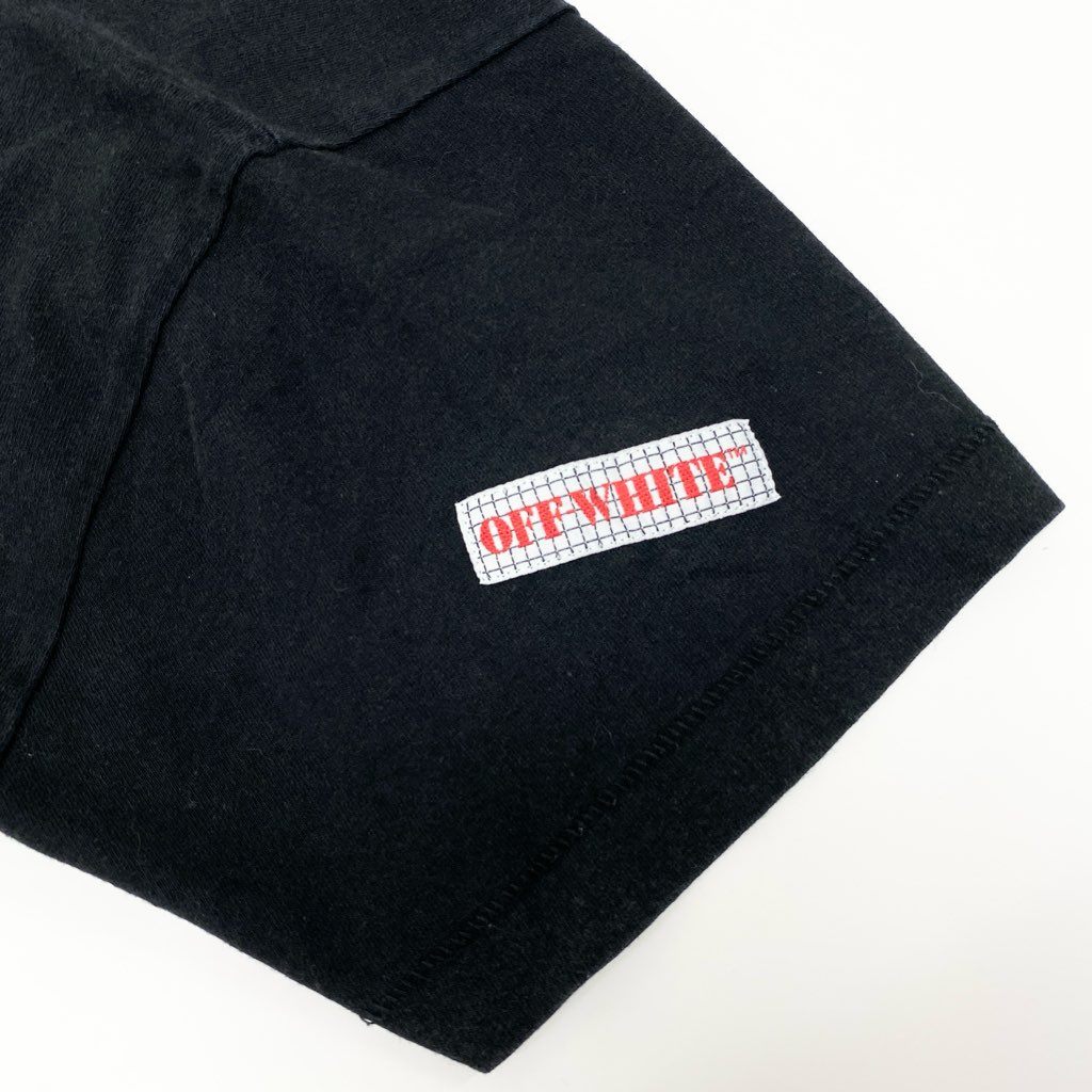 6l25 OFF WHITE オフホワイト GALAXY ギャラクシーペイント Tシャツ XXS ブラック カットソー TEE アート メンズt18r