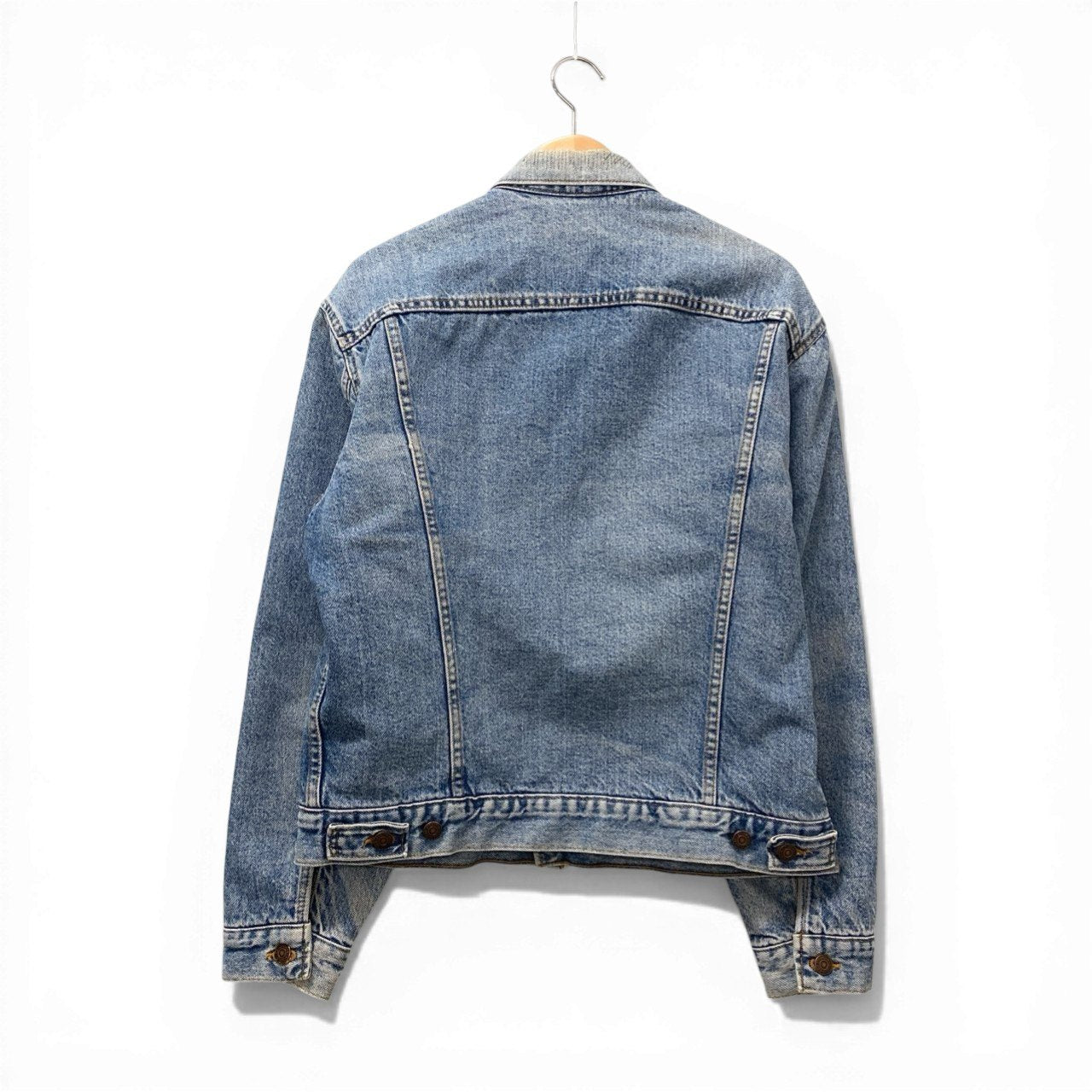 9c20 Levis リーバイス USA製 デニムジャケット Gジャン ボタン裏527 裏地ブランケット 70506-0316 42 ブルー系 コットン 雰囲気〇u02t