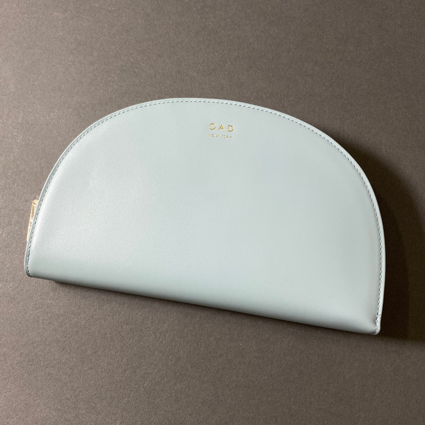 6f27 《未使用保管品》 OAD NEW YORK オーエーディー ニューヨーク Dia Continental Mirror Wallet ミラーロングウォレット ブルー レザー ラウンドジップ 長財布