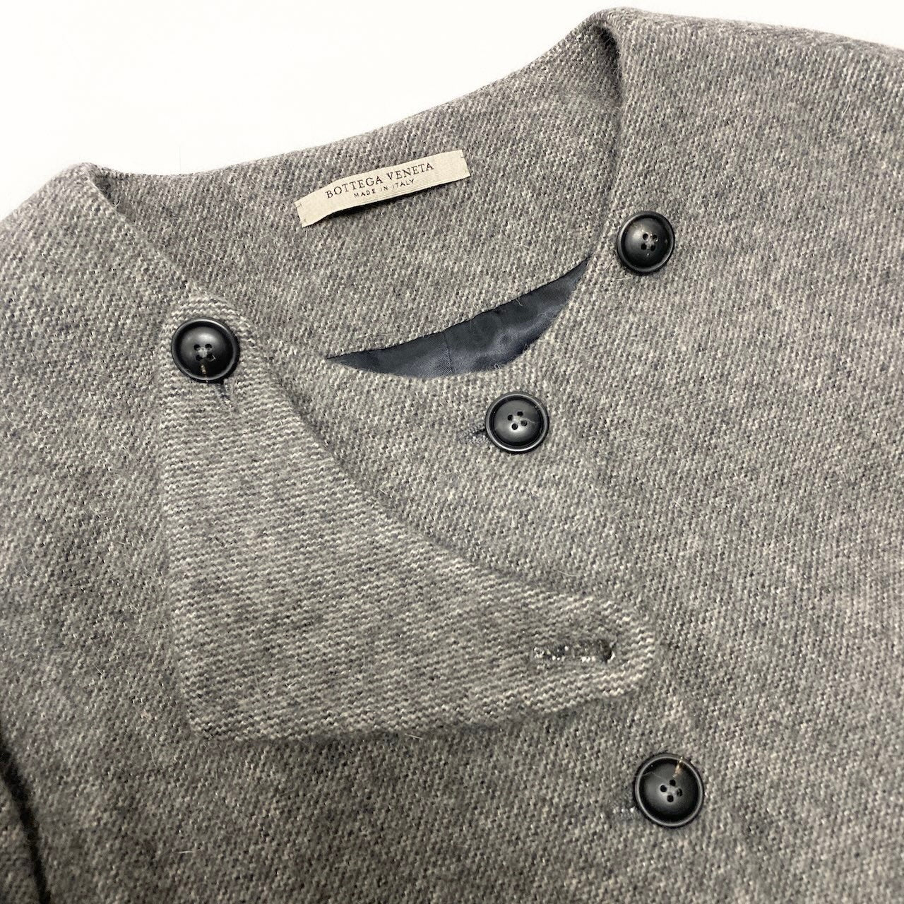 E Bottega Veneta ボッテガヴェネタ スカートセットアップ ジャケット スカート アンゴラ混 イタリア製 38サイズ グレー系 レディース 女性用nu1