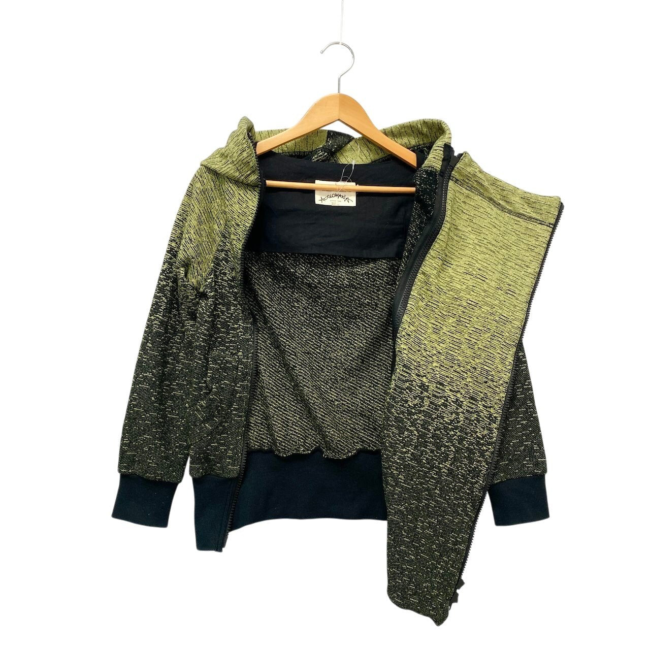 67e14 VivienneWestWood ANGLOMANIA フロントダブルジップパーカー グラデーション ジャケット トップス 84301M 15-01-342015 36サイズ イエロー ブラック コットン100％ レディース 女性用u02t