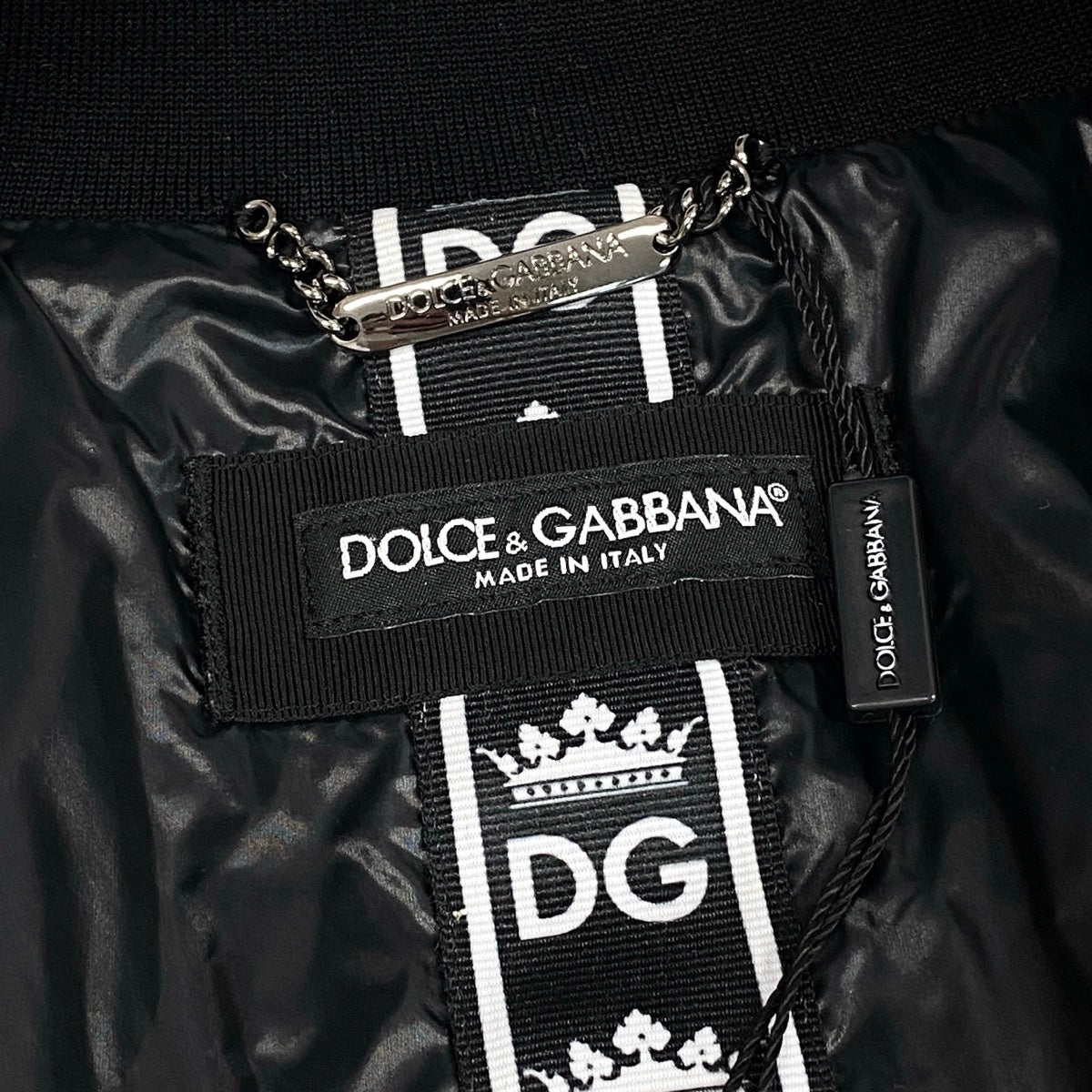 Mg19 【美品】 DOLCE&GABBANA ドルチェアンドガッバーナ ナイロンジャケット  ブルゾン サイズ48 ネイビー メンズ 紳士服t18r