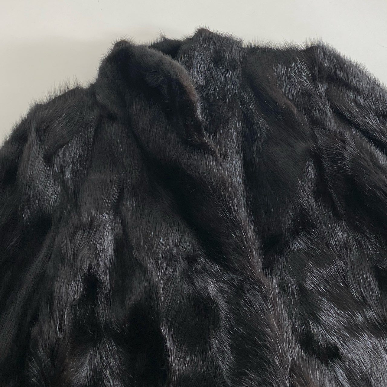 16h15 【本毛皮】ブラックミンク 毛皮コート ミンクコート サイズ11 ブラック ミンクファー レディース 婦人 MINK FUR