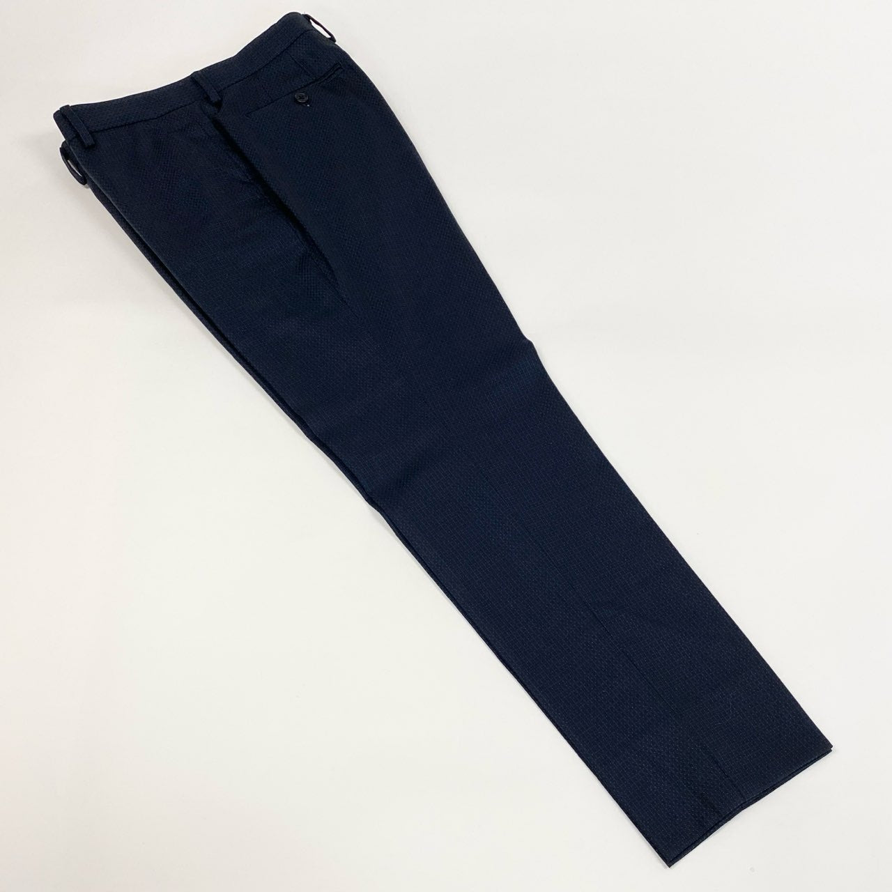 66a14【美品】 Paul Smith ポールスミス セットアップスーツ シングルスーツ 総柄 2B ウール混 日本製 メンズ 紳士服 M2 ネイビーo07t