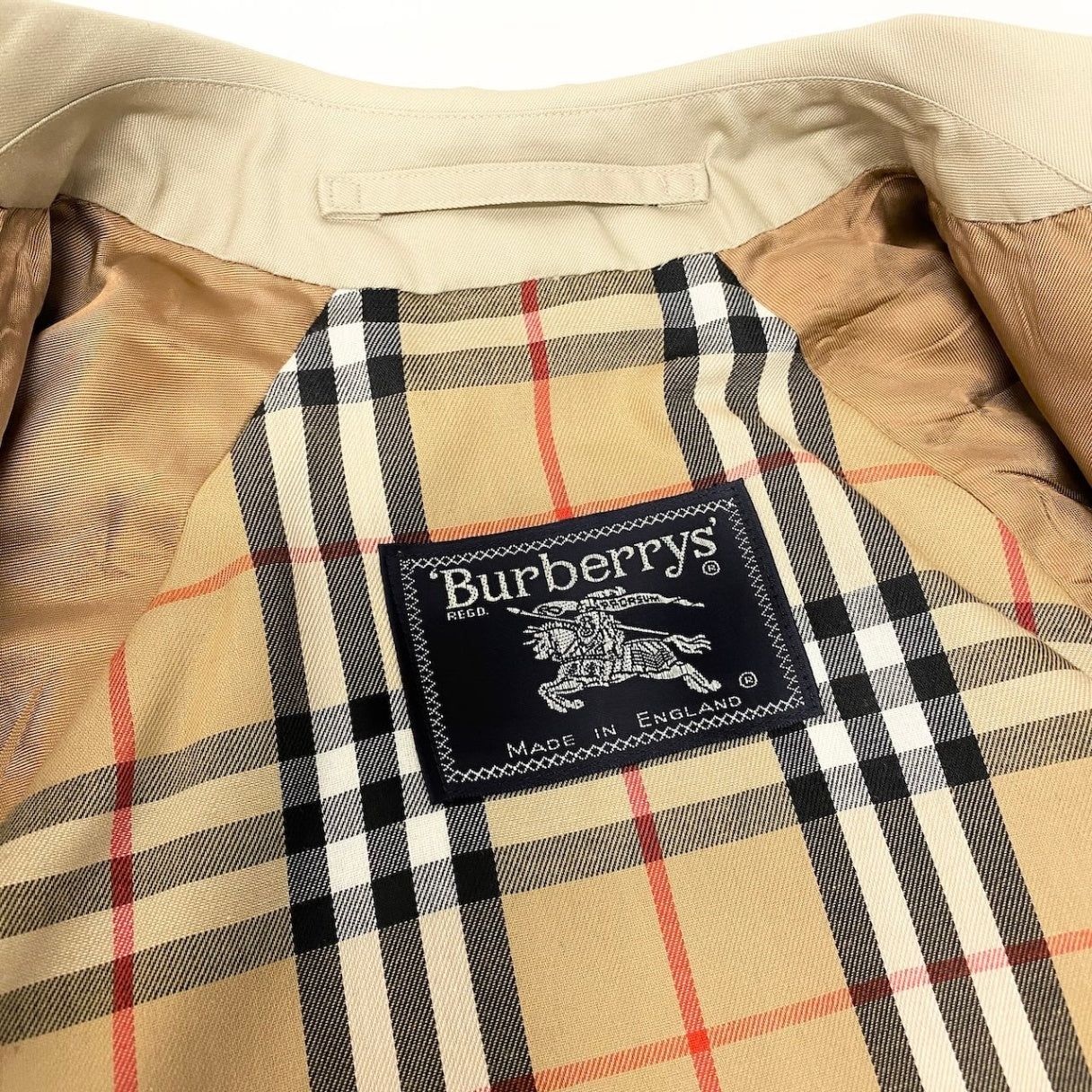 86e1 Burberrys バーバリー 英国製 ステンカラーコート ロングコート ノバチェック  ベージュ レディース 女性服u02t